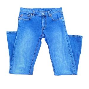Ralph Lauren Polo Light Wash Logo Pocket Regular Jeans Womens Sz 6 RN 67437